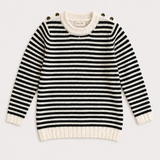 Coosy Jersey de Punto con Rayas Blancas y Negras