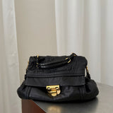 Nina Ricci Bolso de Hombro de Piel Negra con Asa Superior