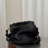 Nina Ricci Bolso de Hombro de Piel Negra con Asa Superior