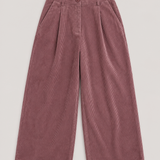 Essentiel Antwerp Pantalones Malva de Pana y Pernera Ancha