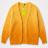 Farm Rio Yellow Fluffy Knit Cardigan
