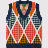 Farm Rio Multicolour Argyle Knit Vest