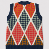 Farm Rio Multicolour Argyle Knit Vest