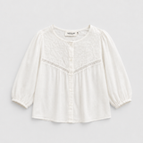 Indi & Cold White Embroidered Blouse