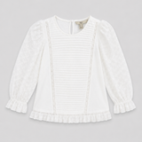 Hoss Intropia Blusa Blanca Bordada