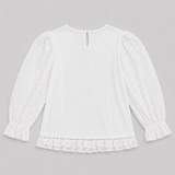Hoss Intropia Blusa Blanca Bordada