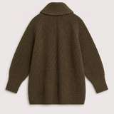 Indi & Cold Khaki Chunky Knit Cardigan