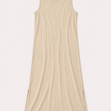 Indi & Cold Sleeveless Knit Midi Dress in Cream