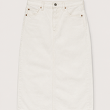 Levi's White Denim Midi Skirt