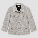 Marella Chaqueta de Tweed Blanca y Negra