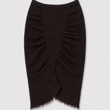 MASSCOB Textured Cotton Midi Skirt