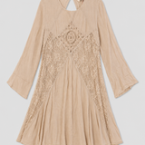 Meisïe Blush Lace Panel Mini Dress