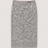 Falda Midi de Lentejuelas Plateadas ROTATE Birger Christensen