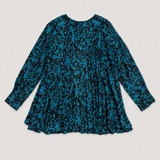 Sandro Blusa Floral Azul y Negra