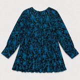 Sandro Blusa Floral Azul y Negra