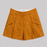 Sandro Shorts de Sastrería de Jacquard Mostaza