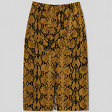 ba&sh Snake Print Ruched Midi Skirt