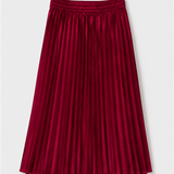 Scotch & Soda Pleated Midi Skirt in Fuchsia