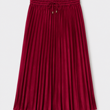 Scotch & Soda Pleated Midi Skirt in Fuchsia