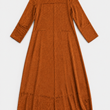Sézane Brown Jacquard Midi Dress