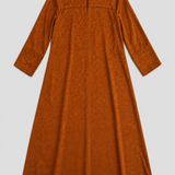 Sézane Brown Jacquard Midi Dress