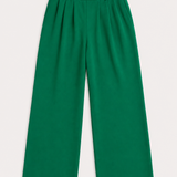Sézane Green High-Waisted Tailored Trousers