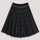 Sita Murt Black Metallic Knit Midi Skirt