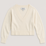 & Other Stories Jersey Blanco de Punto con Escote de Pico