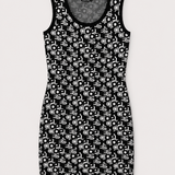 The Kooples Logo Knit Mini Dress Black & White