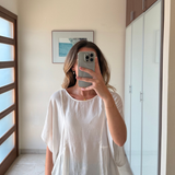 Blusa ancha semitransparente ZARA M