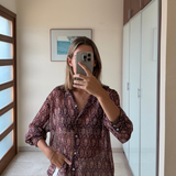 Blusa estilo camisa semitransparente paisley ZARA M