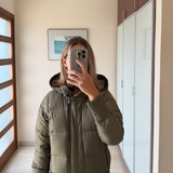 Chaqueta acolchada verde militar con capucha NIKE M
