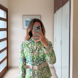 Chaqueta verde floral ROBERTO VERINO 38/M