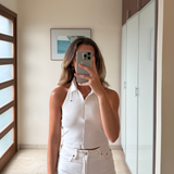 Crop top blanco TOMMY HILFIGER S