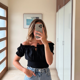 Crop top negro MAJORELLE S
