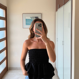 Top sin mangas negro ZARA S