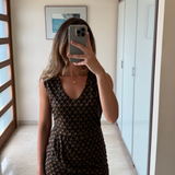 Vestido midi estampado marrón ESSENTIEL ANTWERP 34