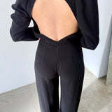 Mono negro con espalda abierta Apparentia Collection