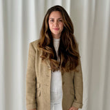 Ralph Lauren Camel Herringbone Wool Blazer
