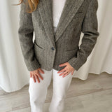 Blazer lana espiga gris Ralph Lauren