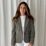 Blazer lana espiga gris Ralph Lauren