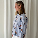 The Tiny Big Sister Striped Floral Cotton Blouse