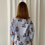 The Tiny Big Sister Striped Floral Cotton Blouse