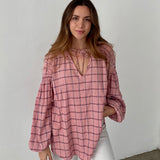 Munthe Pink Checked Blouse