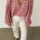 Munthe Pink Checked Blouse