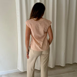 Blusa algodón rosa a rayas Acoté