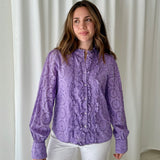 Blusa Lavanda Broderie Selected Femme
