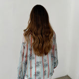 Sessùn Striped Floral Blouse