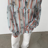 Sessùn Striped Floral Blouse