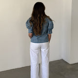 GANNI Blusa de Cuadros